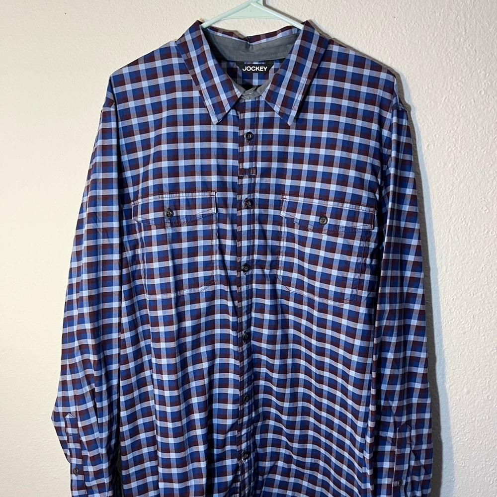 Jockey Blue/White/Red Plaid Shirt